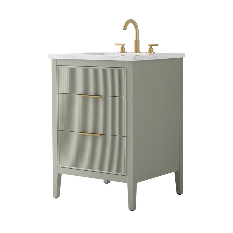 Emma 24" W Single Vanity, Light Sage