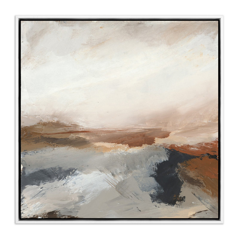 Desert No. 3 Painting by Melanie Biehle, White Maple Canvas Floater Framed, 40" H x 40" W