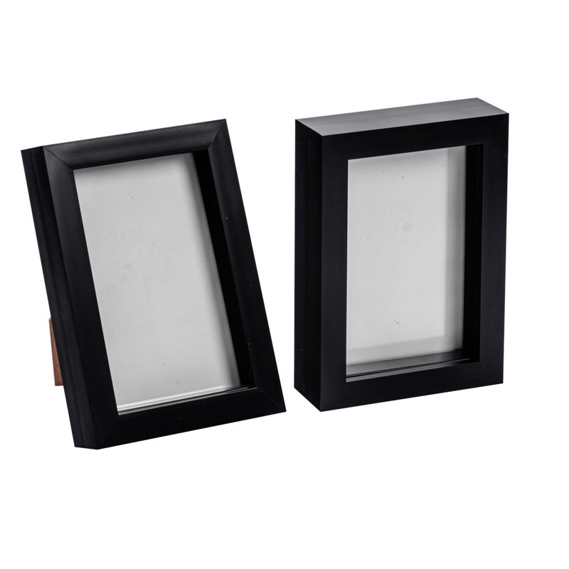 Nicola Spring - 3D Box Photo Frames, Black, 17.5cm H x 12.5cm W x 3.5cm D
