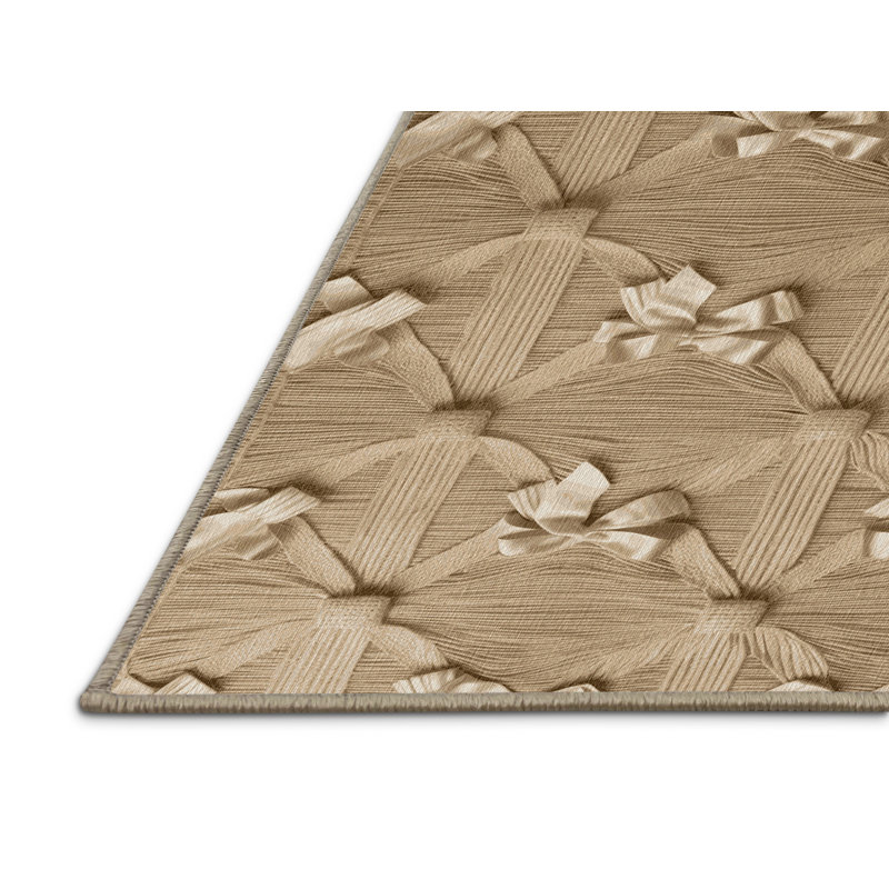Tapis beige français lavable à la machine, Rectangulaire 2 pi x 3 pi
