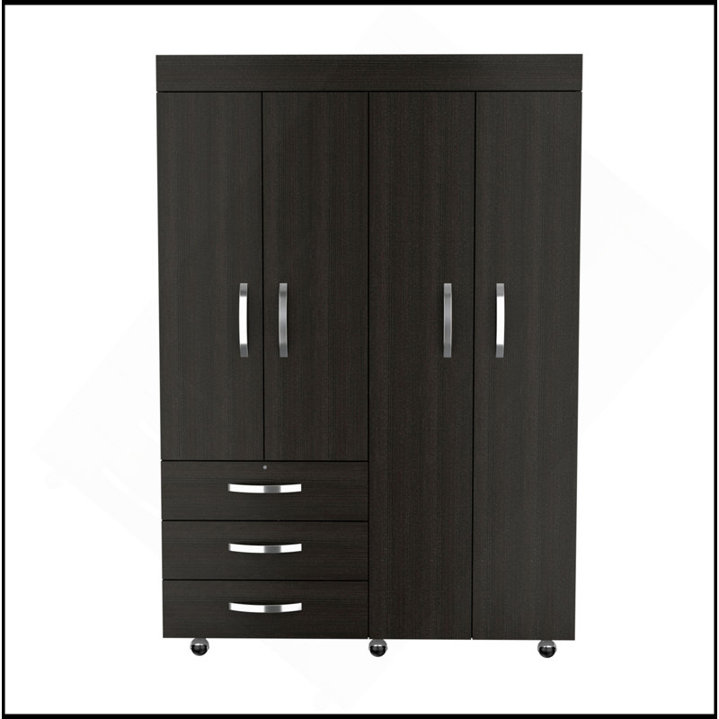 Armoire mobile en velours, chambre à coucher, noir
