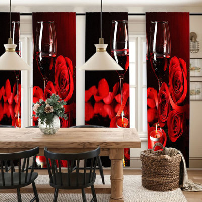 Rideau de bougie romantique en verre de vin 4 pièces 4 pièces, parasol de fête de mariage à thème élégant, balcon de salon de chambre à coucher de style luxueux, décoration de couloir de salle à manger extérieure, facile à nettoyer, adapté à toutes les saisons