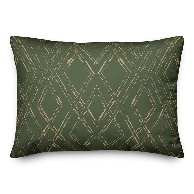 No Decorative Addition Throw Pillow, Green/Gold