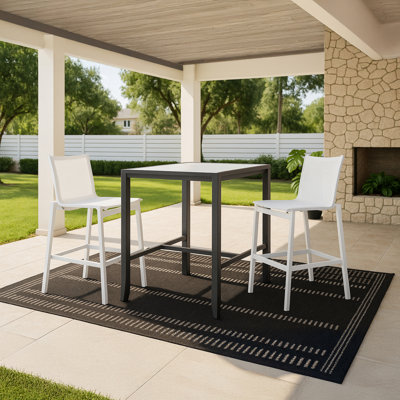 Ury Aluminum Outdoor 29'' Bar Stool