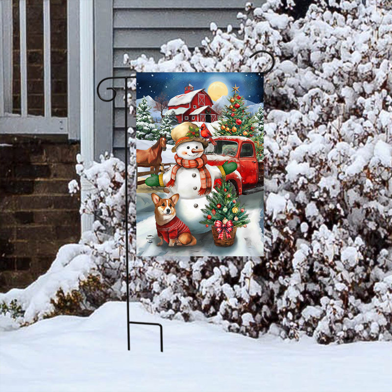 Drapeau de jardin Country Snow Day