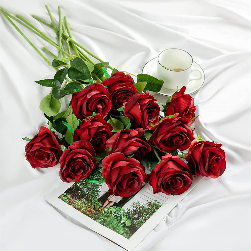Artificial Rose, Wine Red