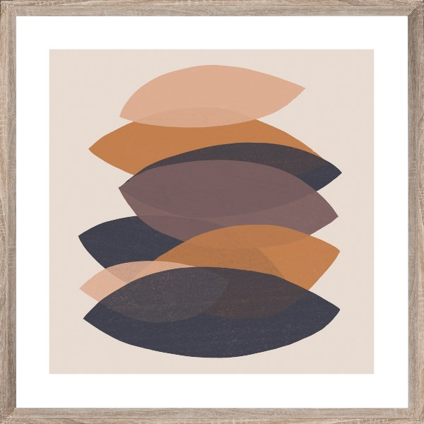 Paper Stack III 1 Piece Single Picture Frame Wall Art, 136.652 cm H x 136.652 cm W, Bevelled Wood Effect