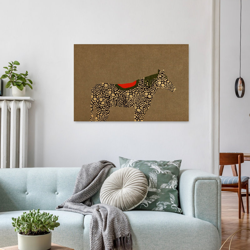 Impression d'art mural cheval fantaisiste moderne, 24" H x 36" W
