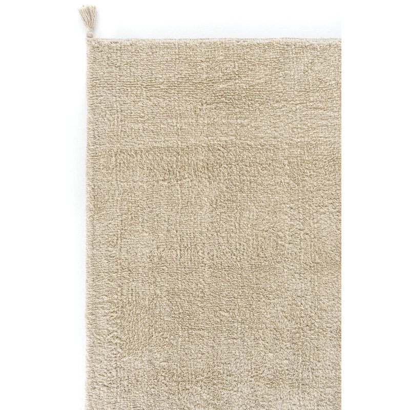 Rikesha Solid Colour Cotton Machine Made Indoor / Outdoor Area Rug, Rectangle 3'11" x 5'11"