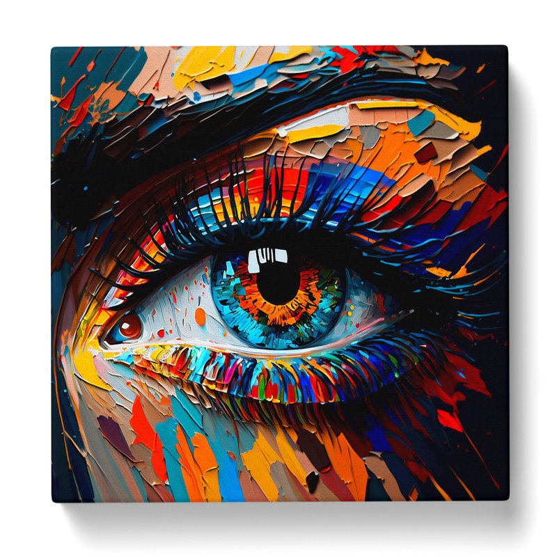 Hypnotize Palette Knife Painting No.2 - Wrapped Canvas, 35cm H x 35cm W x 3cm D