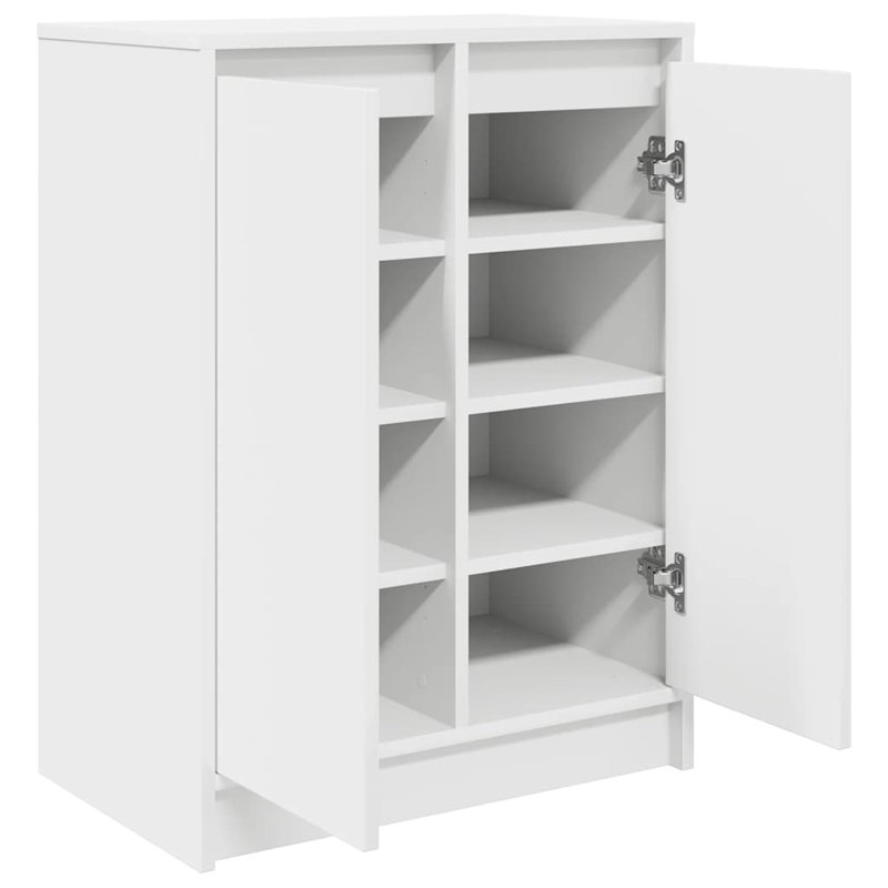 8 Pair Shoe Storage Cabinet, White