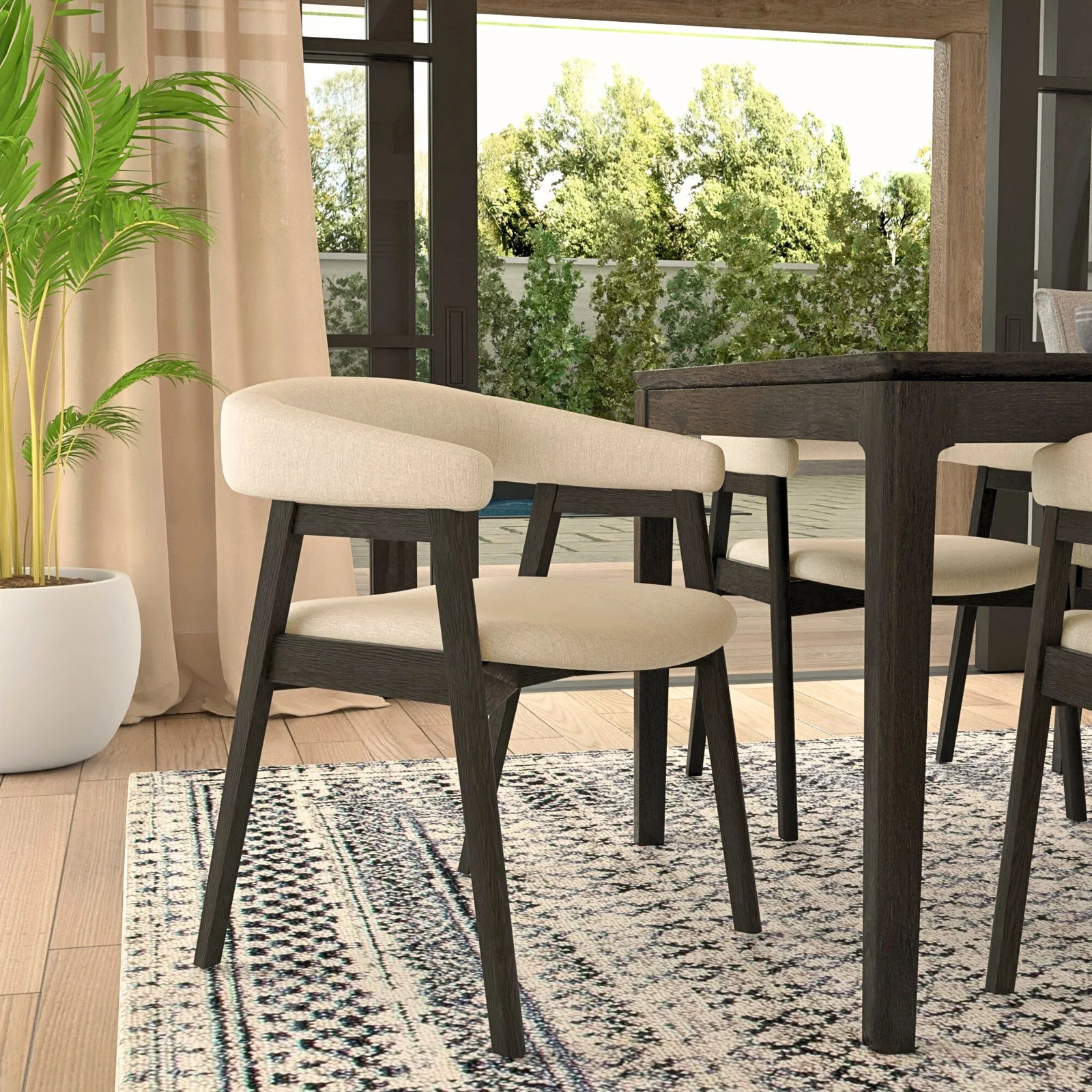Darcey Dining Armchair, Black