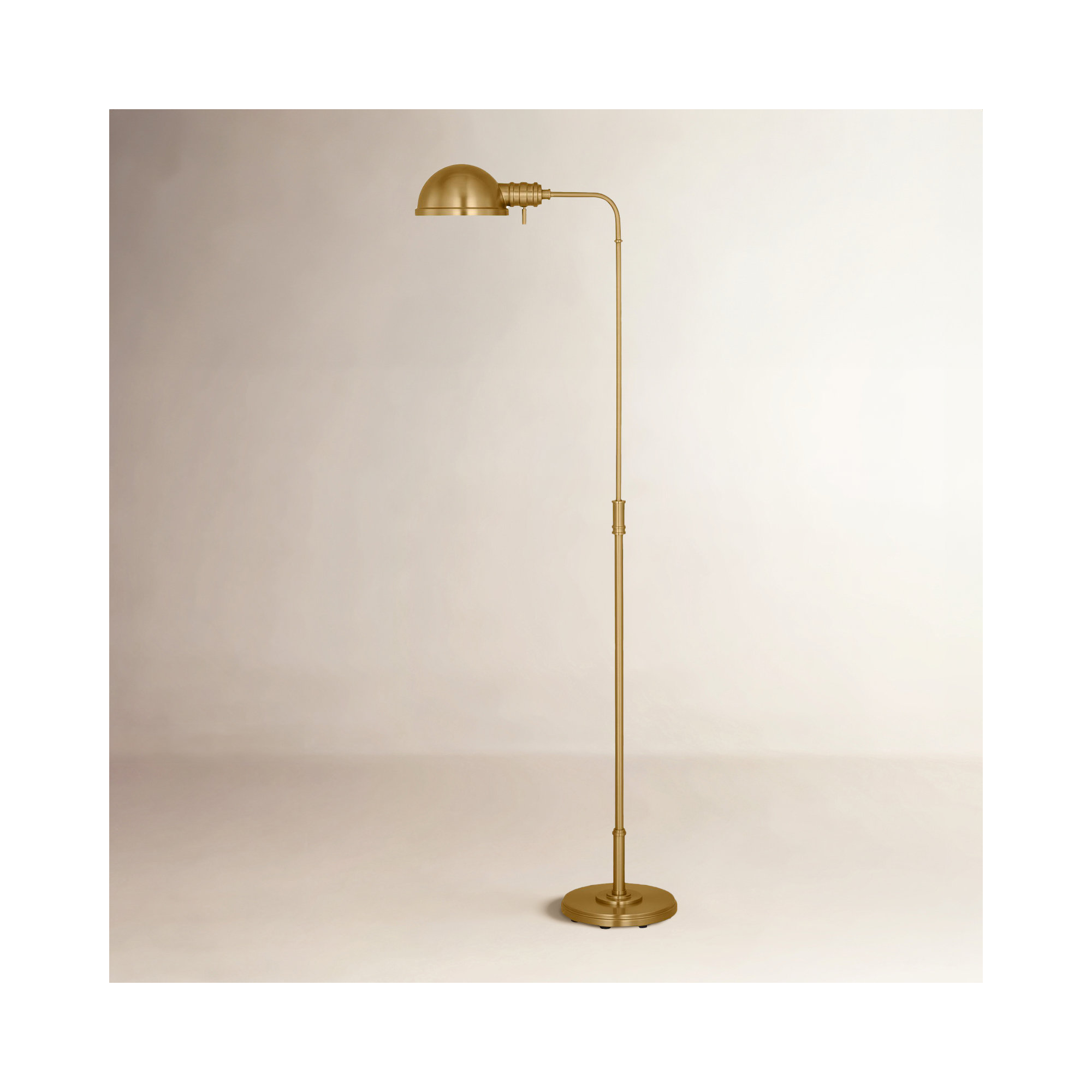 43.25'' Floor Lamp, Burnished Brass