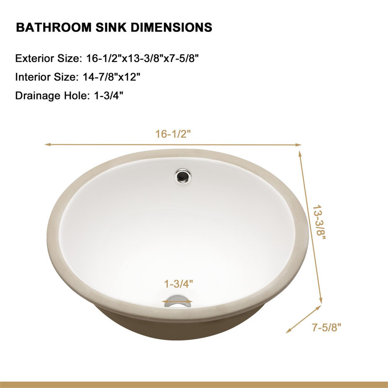 Lavabo de salle de bain vasque circulaire en céramique 16,5 po Manushri Hokku Designs
