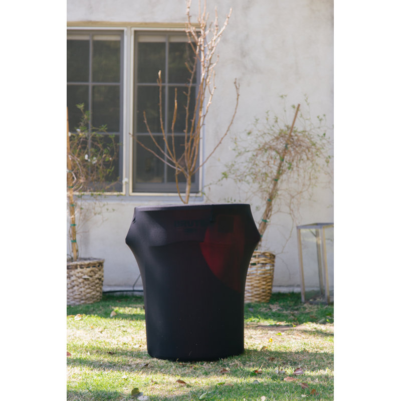 Housse pour poubelle extensible en élasthanne, Noir