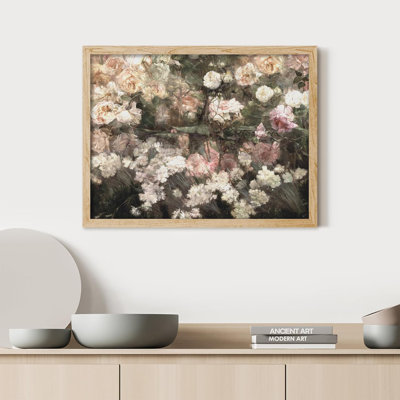 «Vibrant Flower In Vase Wall Art Floral Botanical Prints Decor For Living Room, encadré sur papier»