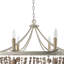 Lustre en roue de chariot à 8 lumières avec détails perlés Madeleine