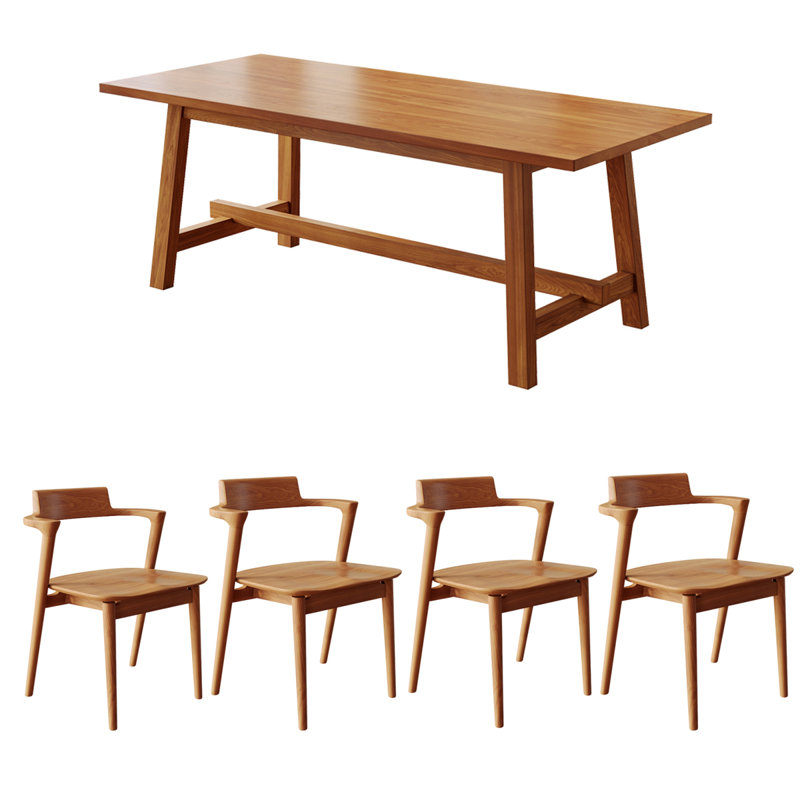 Table de salle à manger moderne de style japonais, H 29,53 po x L 55,12 po x l 27,56 po