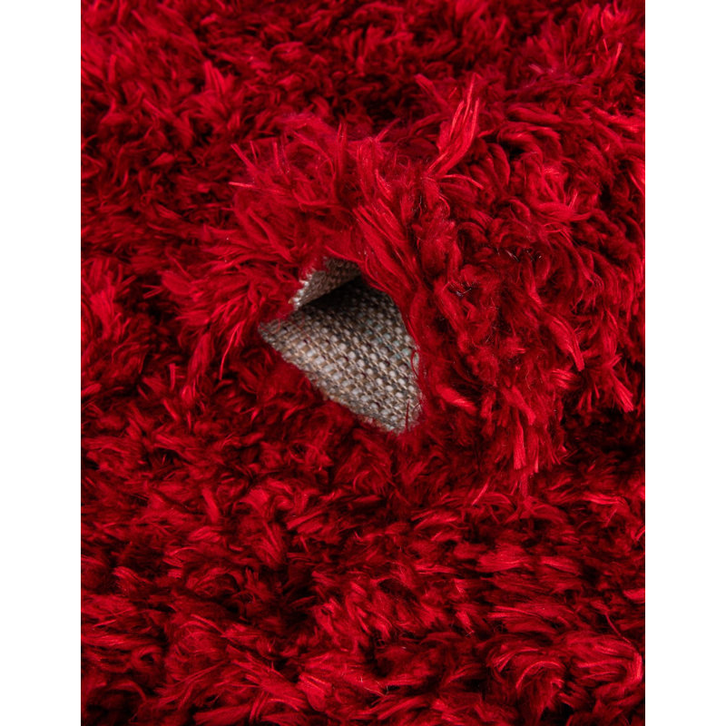 Red Area Rug, Round 5'3"