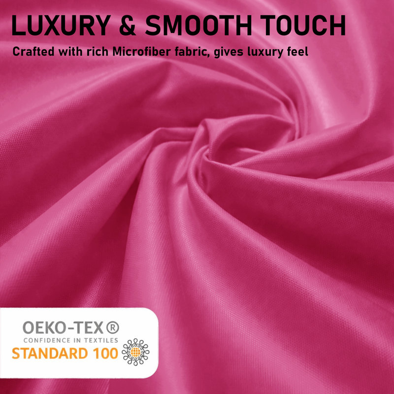 Luxury 3-Piece Dyed Duvet Cover Set With Pillowcases, Single Duvet Cover Set + 2 Pillowcases, Pink