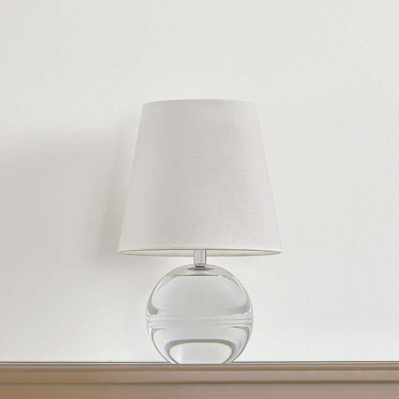 Lampe de table rechargeable intégrée en nickel poli à 1 lumière de 8,25 pouces de largeur Mitzi Nicole