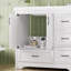Armoire de salle de bain 19,7 po, meuble-lavabo blanc spacieux et blanc, solution pratique
