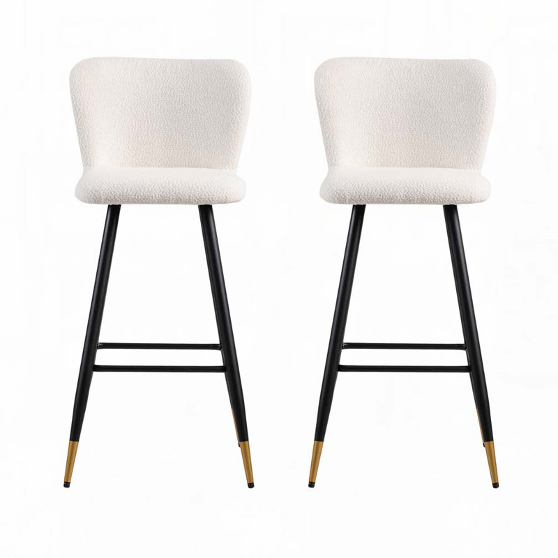 Tabouret de bar rembourré avec pieds en métal durable