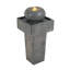 Fontaine en béton minimaliste de 25,59 po de hauteur - Décoration d'extérieur moderne à éclairage DEL, aménagement paysager robuste avec pompe de circulation pour patio / porche / cour