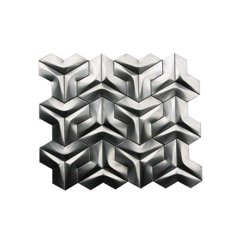 3D Arrowhead  Metal Mosaic Wall & Floor Tile