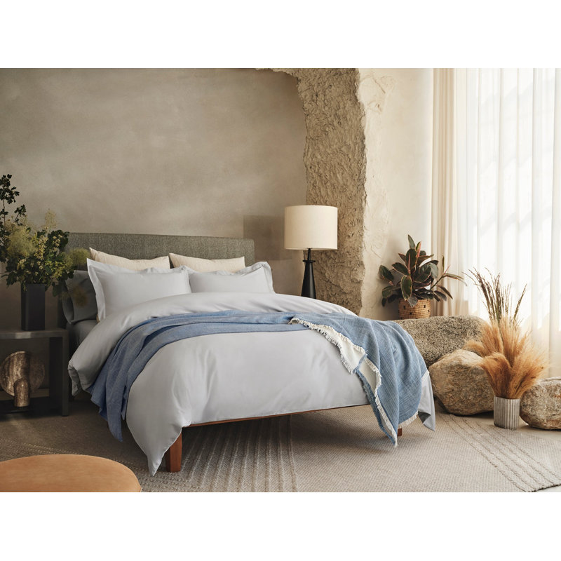 Cloud Soft Organic Sateen Duvet Cover, Twin Duvet Cover, Seal
