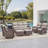 Wickes Haven 7-Person PE Wicker Outdoor Patio Conversation Set With 6" Thickness Cushions-483481591-475736287