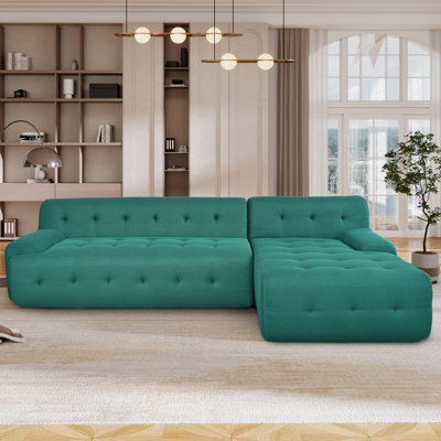 Modern Sofau_  Large L-Shaped Modular Sofa, Minimalist , 2-Piece Set With Free Combinations, Suitable  S, Apartments, And Lounges