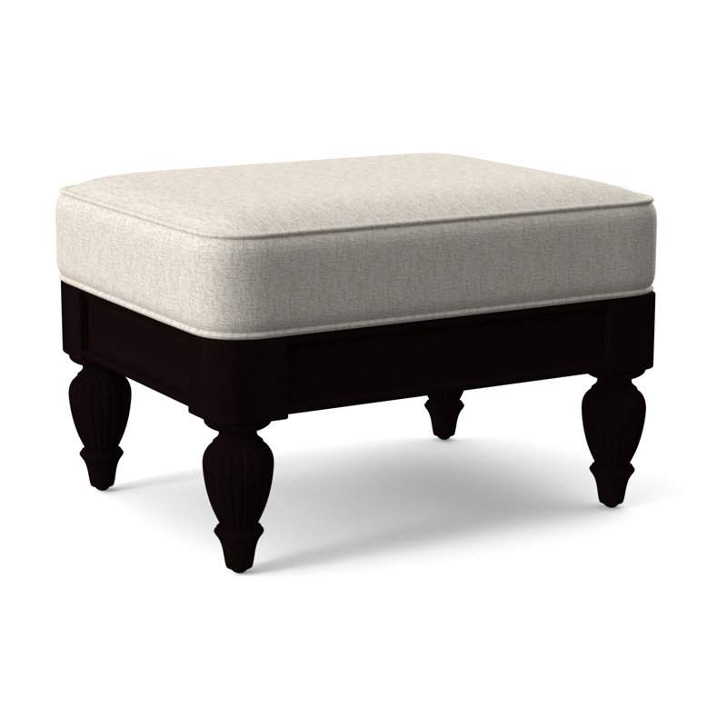 Grand View Ottoman, Java Finish, Snow Crypton Performance; 0884-91