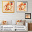 Abstrait géométrique orange et jaune II - peinture sur toile-917175682-917175683