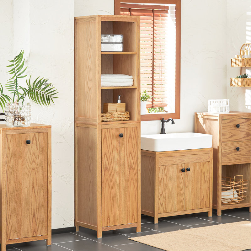 Komar Freestanding Linen Cabinet, Natural