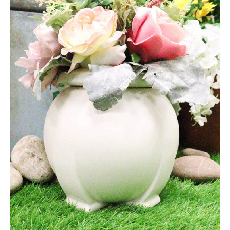 Canby Terracotta Table Vase, White