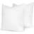 Square White Throw Pillow Insert 2 Pack - 100% Cotton Cover, Microfiber Down Alternative Fill, Multiple Sizes-93653234