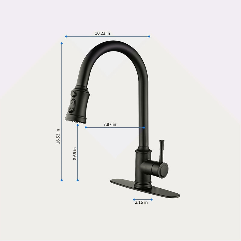 Touch Kitchen Faucet With Pull Down Sprayer, Matte Black