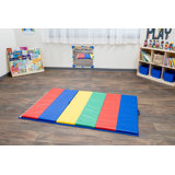 Primary 4' x 6' Folding Gym Mat - Rainbow