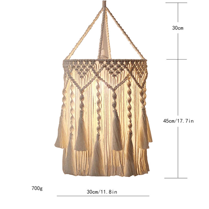 Cotton Drum Lamp Shade in Beige