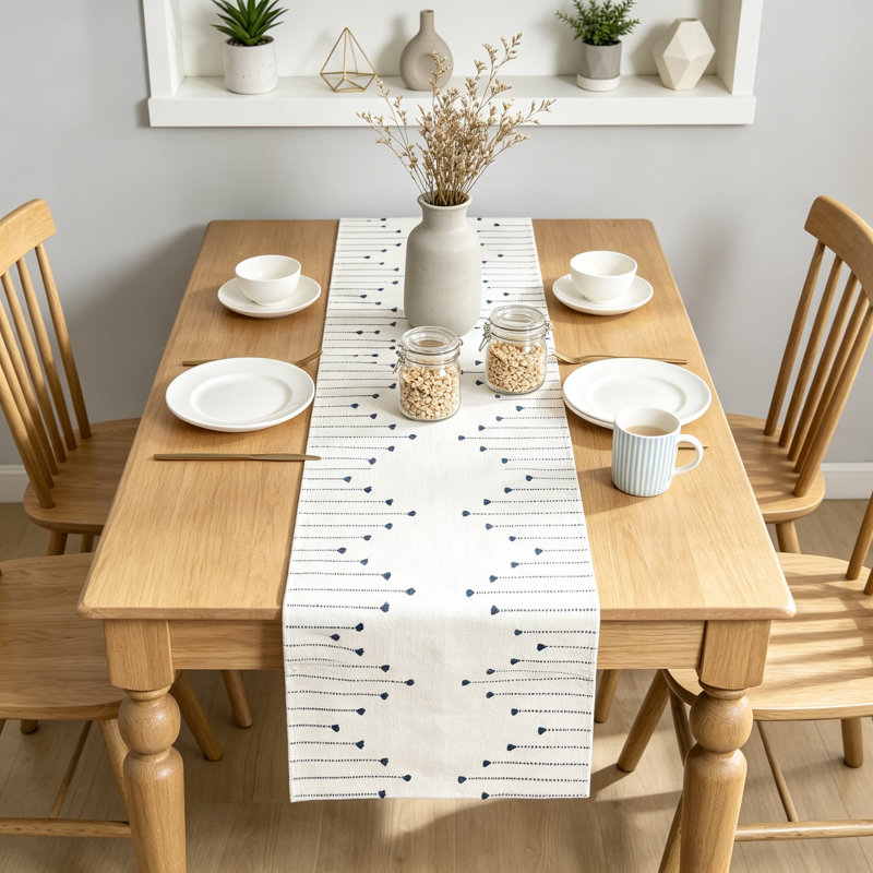 Chemin de table Boho pour décor rustique de style campagnard, décoration de table de salle à manger en toile de jute style macramé