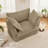 49" Upholstered Armchair with 2 Big Toss Pillows-1824486865