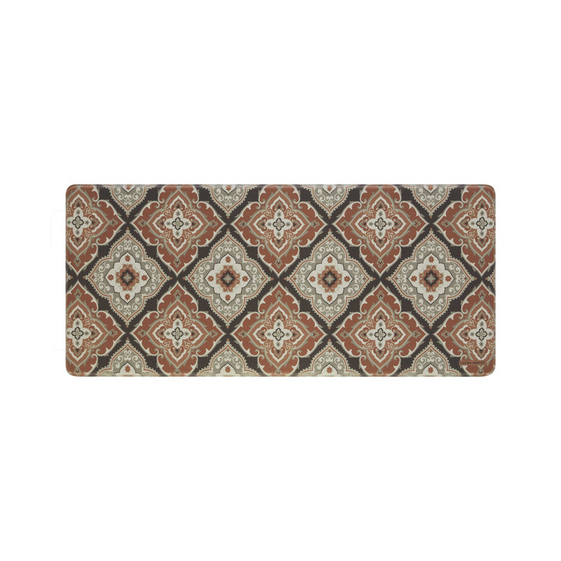 Laura Ashley Allie Wellness Anti-Fatigue Mat, Rectangle 1'5" x 4', Orange