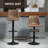 Kait Swivel Upholstered Adjustable Height Counter Stool with Metal Frame-1354896326