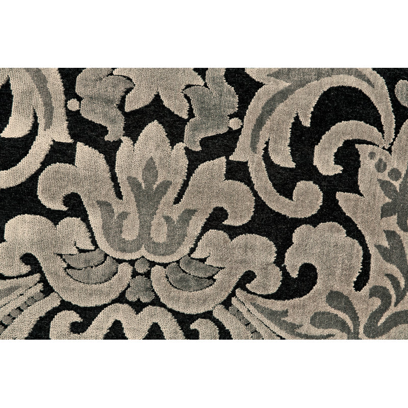 Tapis noir/gris zone oriental Castalia, Rectangle 7 pi 6 po x 10 pi 6 po