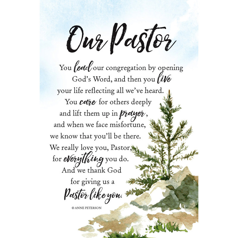 «Our Pastor», art textuel sur bois