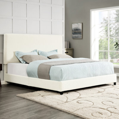 Lit très grand lit moderne avec revêtement rembourré Boucle Contemporary - Luxury