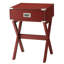 1 table de bout rouge - style rustique et construction stable pour la chambre à coucher avec rangement pratique-1567900184