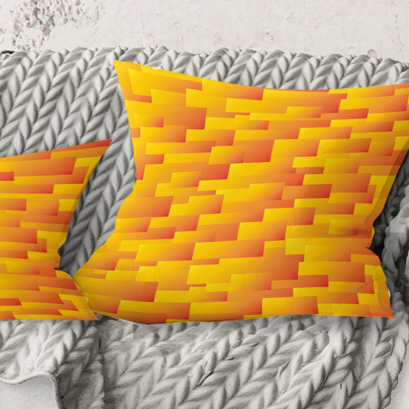 Coussin décoratif rétro Mid-Century, 18 po x 18 po