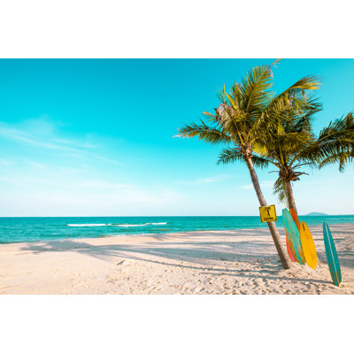 Plage tropicale - photographie sur toile tendue